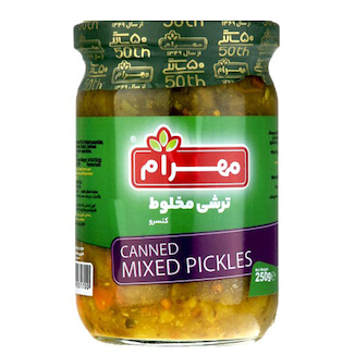 عکس ترشی مخلوط 250 گرم مهرام