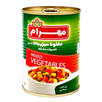 عکس کنسرو مخلوط سبزیجات 400 گرم مهرام
