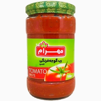 عکس رب گوجه فرنگی شیشه 700 گرم مهرام