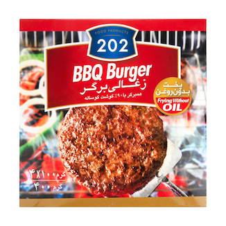 عکس زغالی برگر 90% گوشت 202