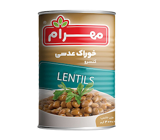 عکس کنسرو خوراک عدسی مهرام