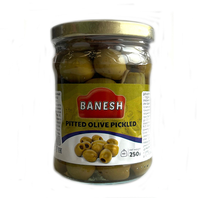 زیتون شور شیشه کوچک بانش